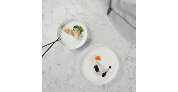 KOMBISERVICE Weiß 8-teilig OSLO SNØ - Weiß, Design, Keramik - Novel
