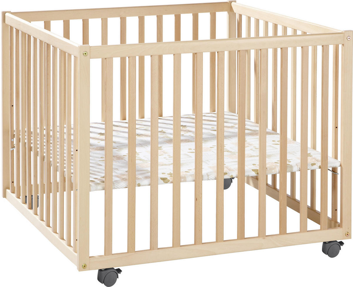 LAUFGITTER 97/97/70 cm  - Buchefarben, Basics, Holz/Kunststoff (97/97/70cm) - My Baby Lou