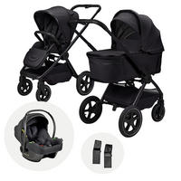 KINDERWAGENSET  GIO FOLD SET AIR  onyx  - Schwarz, Basics, Textil/Metall (120/58/92cm) - Moon Edition