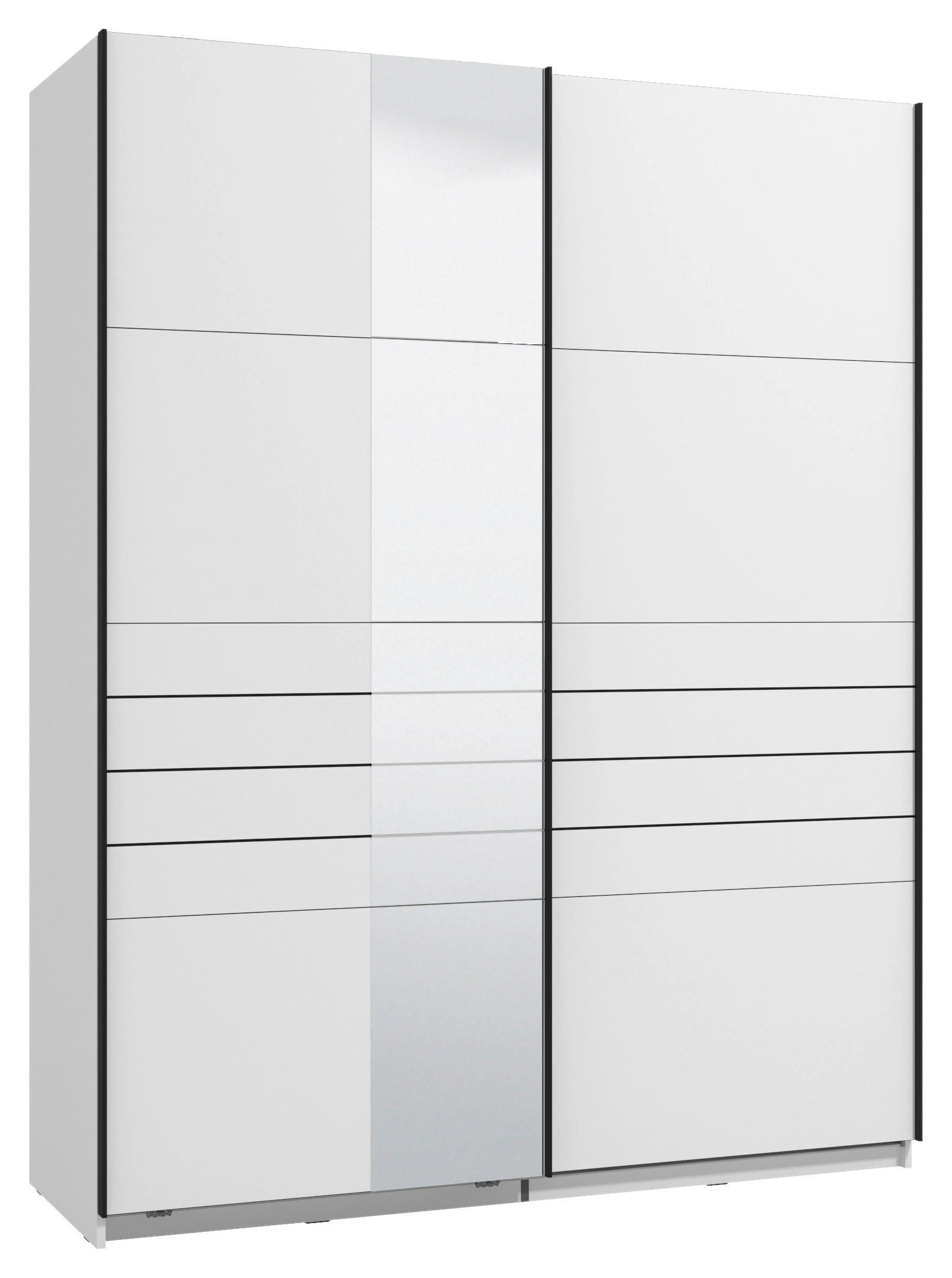 Mid.you Schwebetürenschrank Weiß 145.5x217.5x60 cm