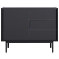 KOMMODE Viva  in 104/82/39 cm  - Goldfarben/Schwarz, Design, Holzwerkstoff/Metall (104/82/39cm) - Xora