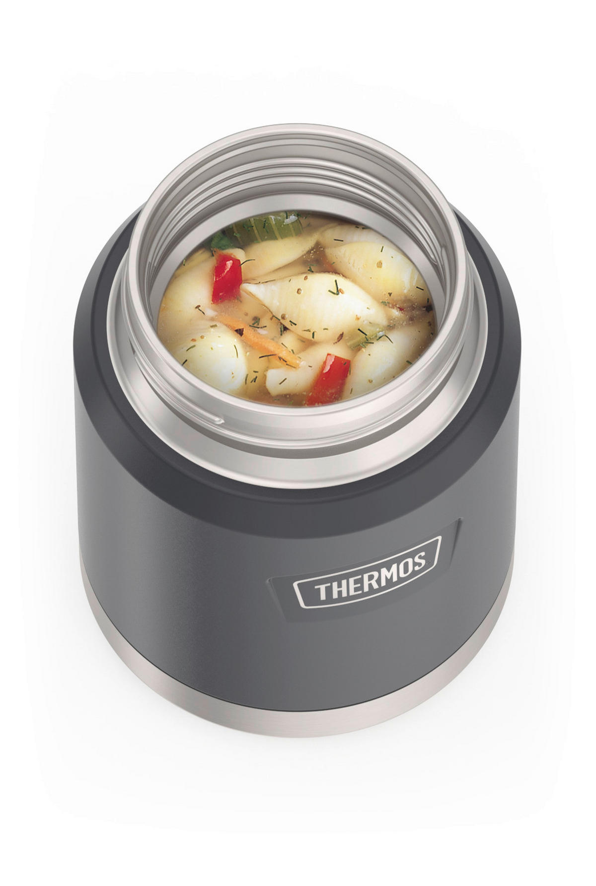 ISOLIERSPEISEGEFÄSS ICON 0,47 L  - Dunkelgrau, Basics, Metall (0,47l) - Thermos