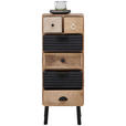 KOMMODE  in 40/108/35 cm  - Hellbraun/Dunkelbraun, LIFESTYLE, Holz/Metall (40/108/35cm) - Landscape