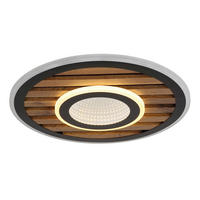 STROPNÍ LED SVÍTIDLO, 40/6 cm  - bílá/tmavě hnědá, Natur, kov/kompozitní dřevo (40/6cm) - Globo