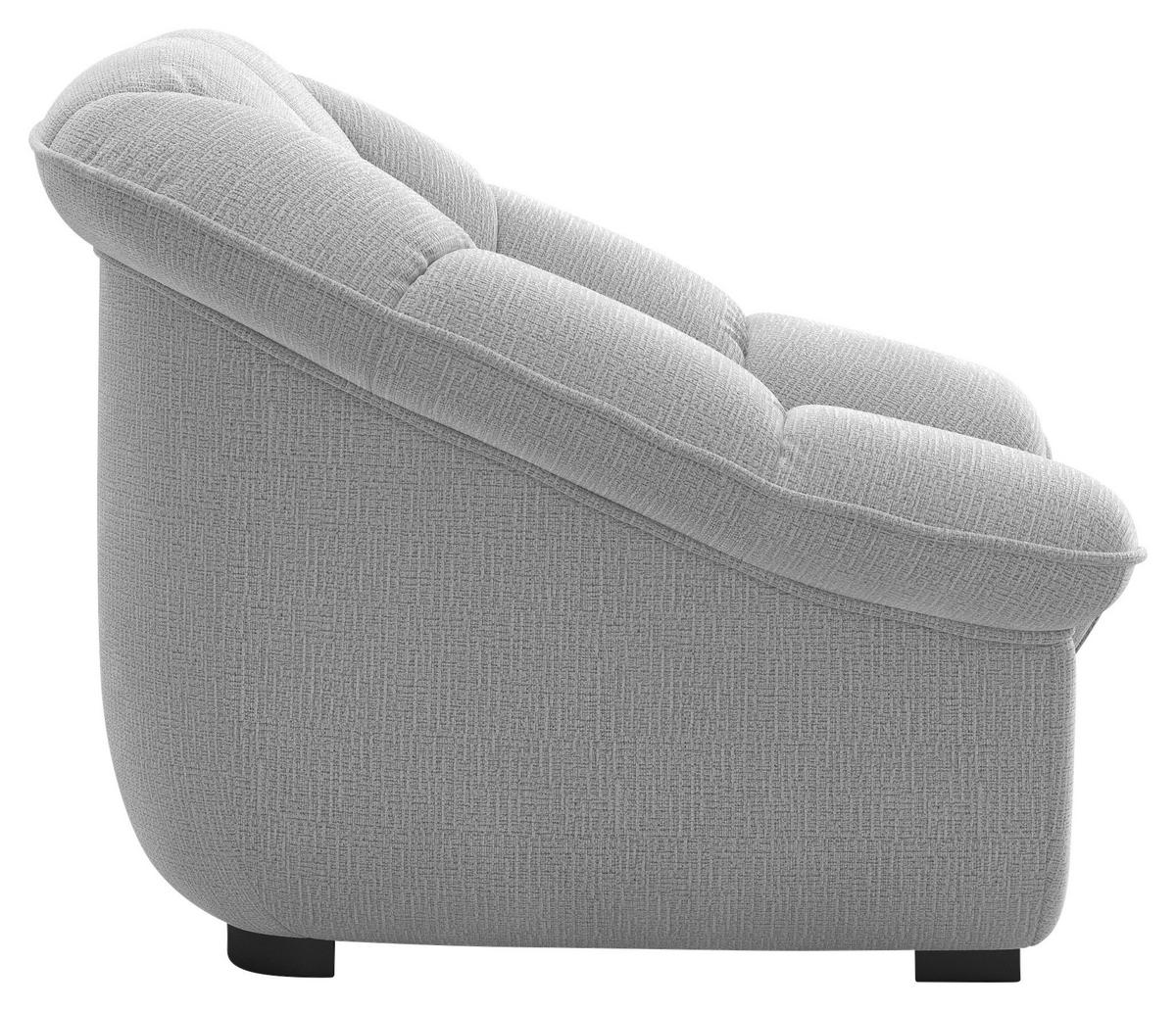SESSEL in Chenille Hellgrau  - Hellgrau/Schwarz, KONVENTIONELL, Kunststoff/Textil (110/88/104cm) - Welnova
