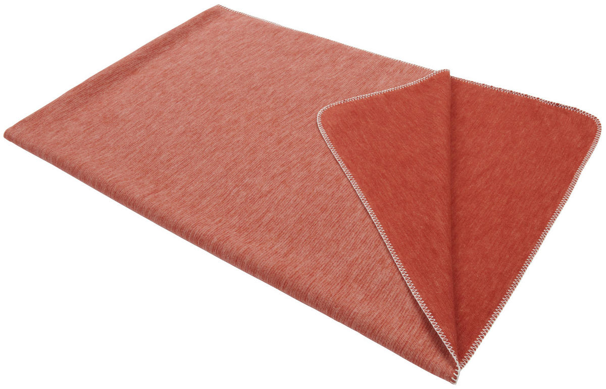 PLAID 140/200 cm  - Orange, Basics, Textil (140/200cm) - Bio:Vio