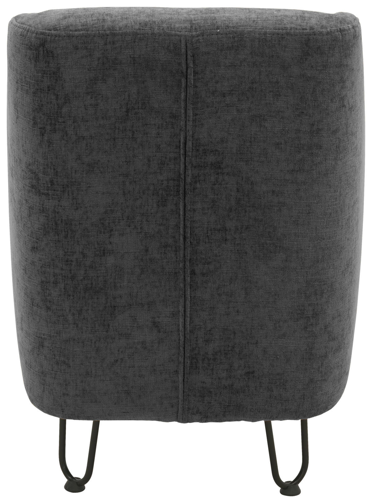 SESSEL in Chenille Dunkelgrau  - Dunkelgrau/Creme, Basics, Textil/Metall (60/71/83cm) - Livetastic