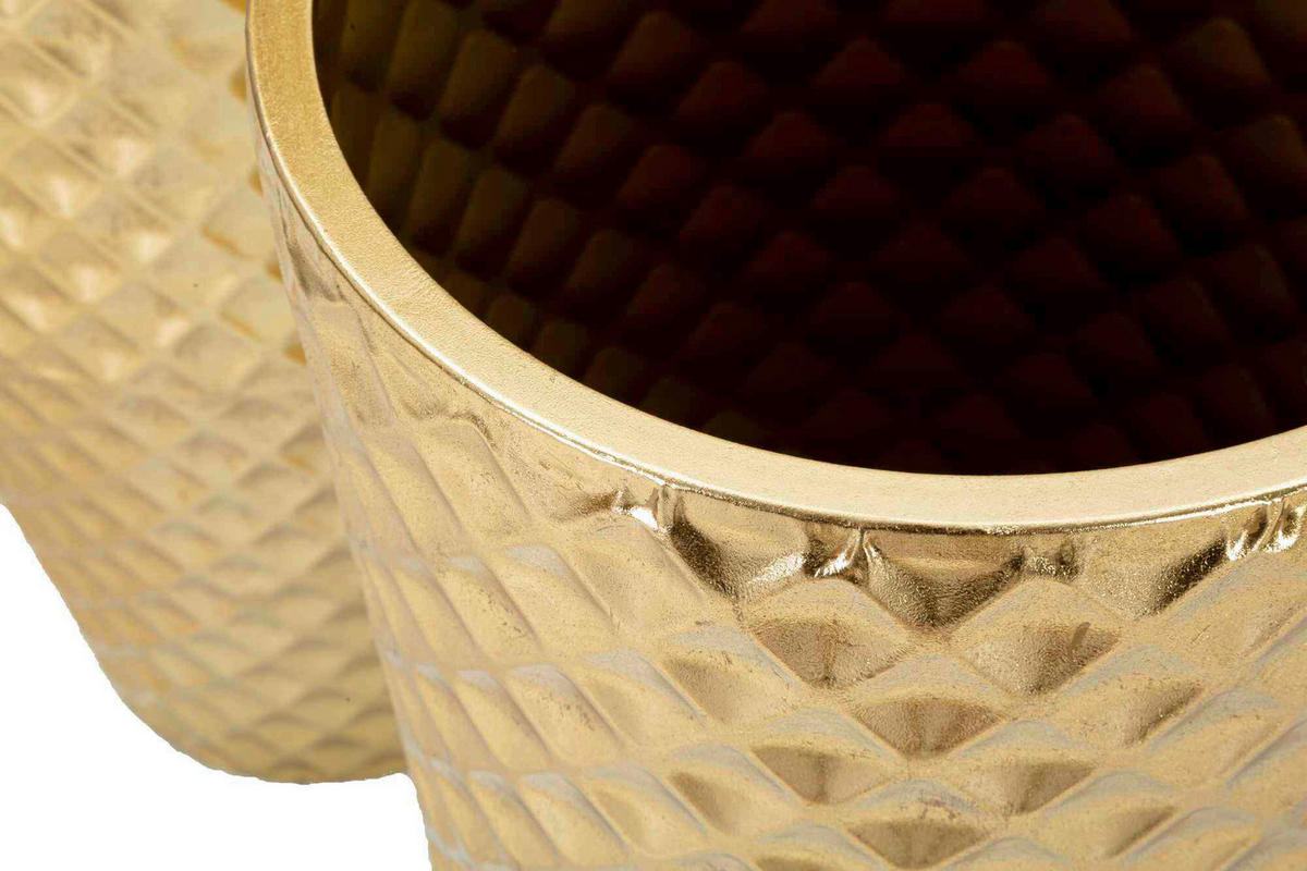 Vase Glotty Set 3 Pcs  - Goldfarben, Basics, Metall (48/110/48cm)