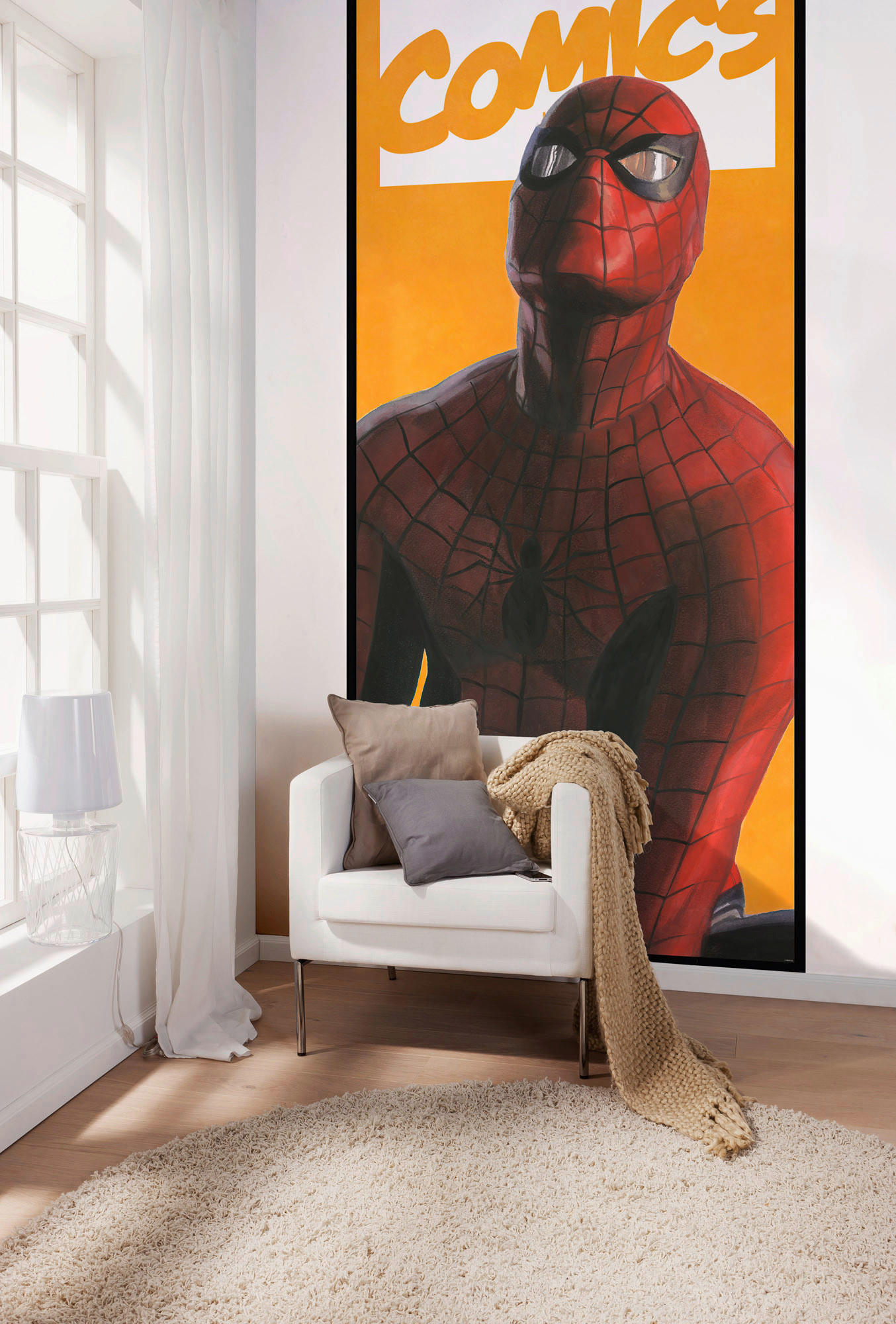FOTOTAPET 100/250 cm  - vit/röd, Trend, textil (100/250cm)