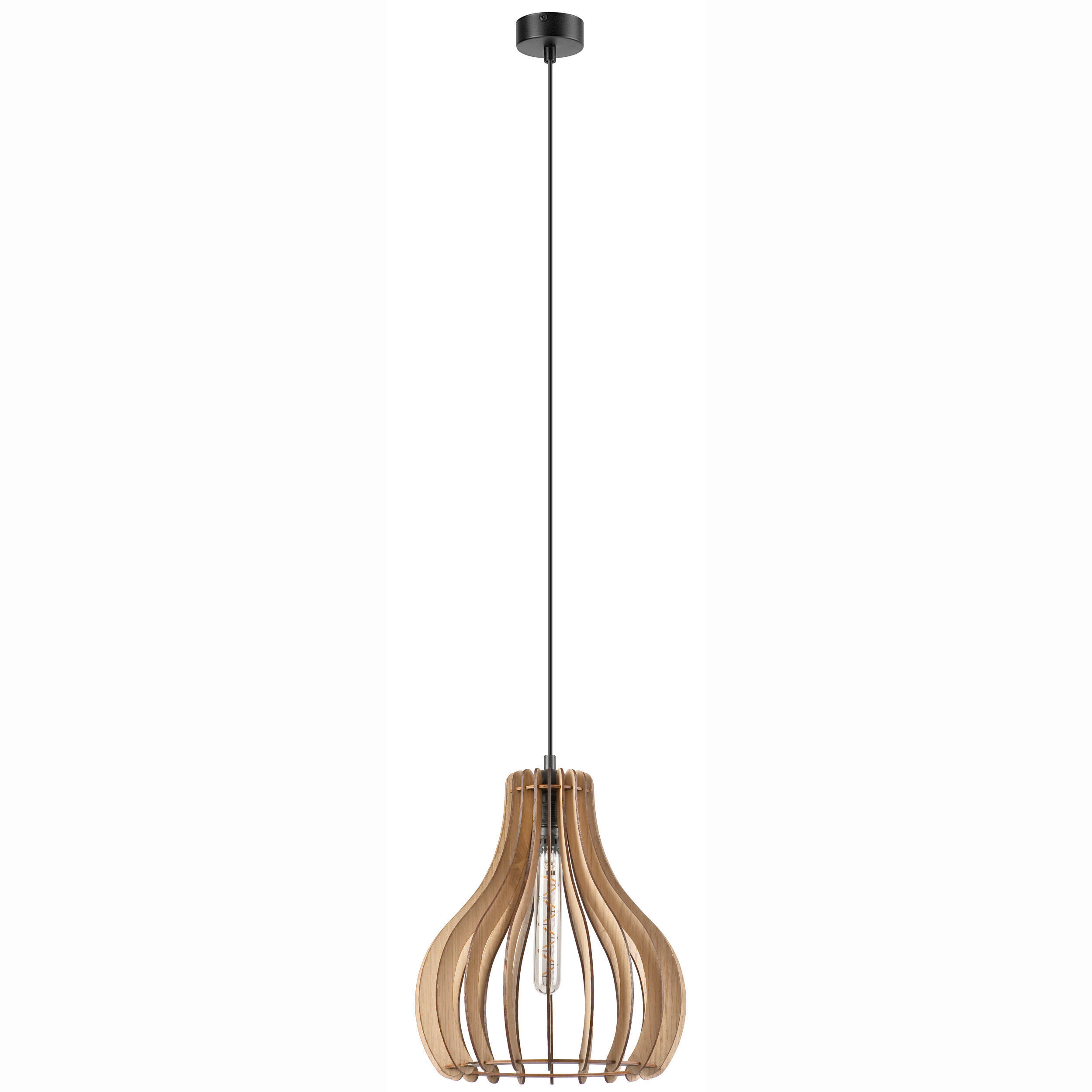 HÄNGELEUCHTE 29/120 cm  - Eichefarben/Kernbuche, Natur, Holz (29/120cm)
