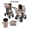 KINDERWAGENSET  Salsa 5 Air Herbst Set  Camel  - Beige/Schwarz, Basics, Textil/Metall (63/118/95.5cm) - ABC Design