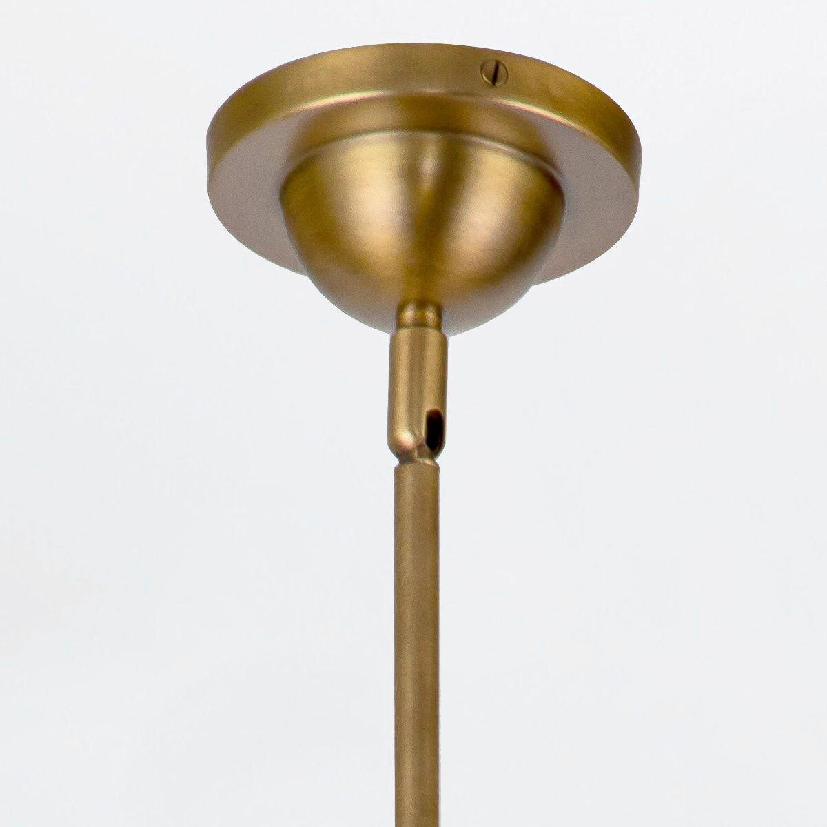 HÄNGELEUCHTE 32,4/41,7 cm  - Messingfarben/Schwarz, Natur, Glas/Holz (32,4/41,7cm) - Elstead Lighting