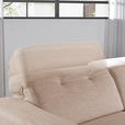 ECKSOFA in Struktur Sandfarben  - Sandfarben/Eichefarben, Design, Holz/Textil (163/305cm) - Novel