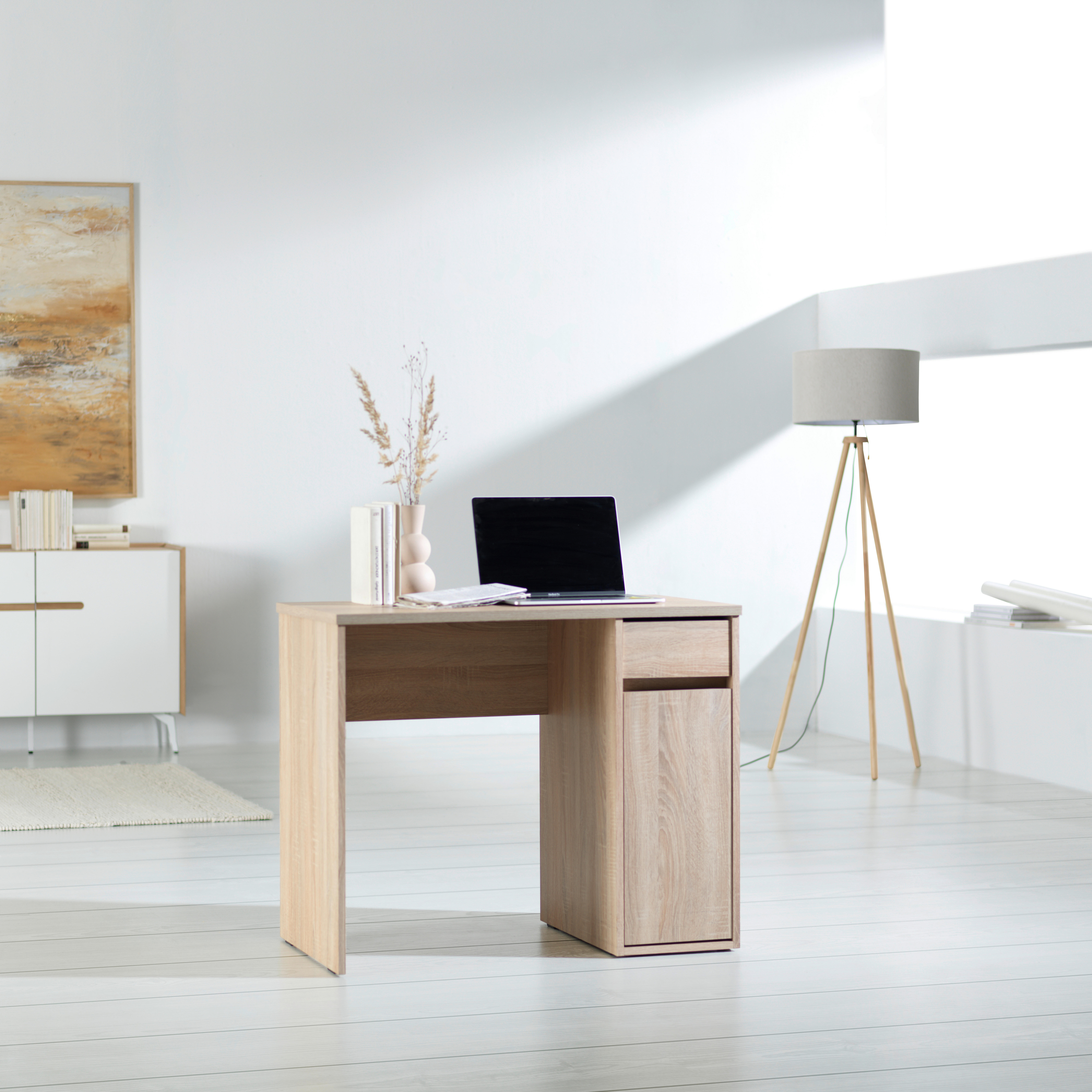 SKRIVBORD 91,5/50/75 cm  i ekfärgad  - ekfärgad, Klassisk, trämaterial (91,5/50/75cm) - Best Price