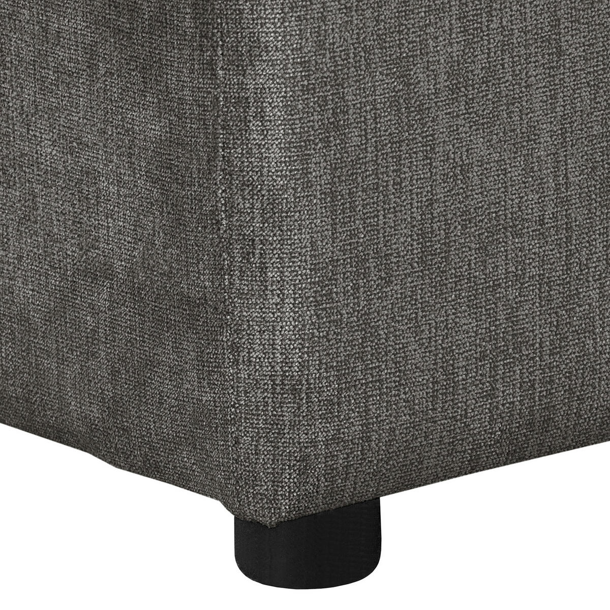 ECKSOFA Naomi Anthrazit Mikrofaser Rückenkissen  - Anthrazit/Schwarz, Design, Kunststoff/Textil (284/243cm) - P & B