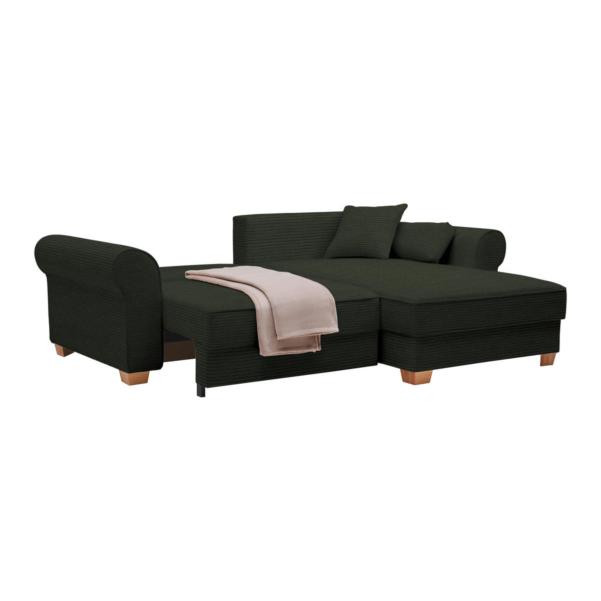 HÖRNSOFFA i mörkgrön  - mörkgrön, Modern, trämaterial/trä (255/185cm) - MID.YOU