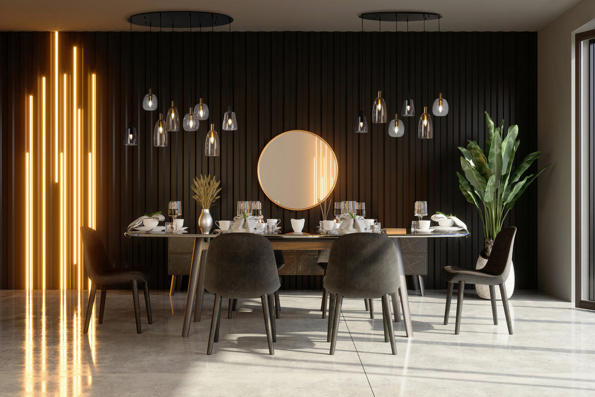 HÄNGLAMPA 30/95 cm  - svart, Design, metall/glas (30/95cm)