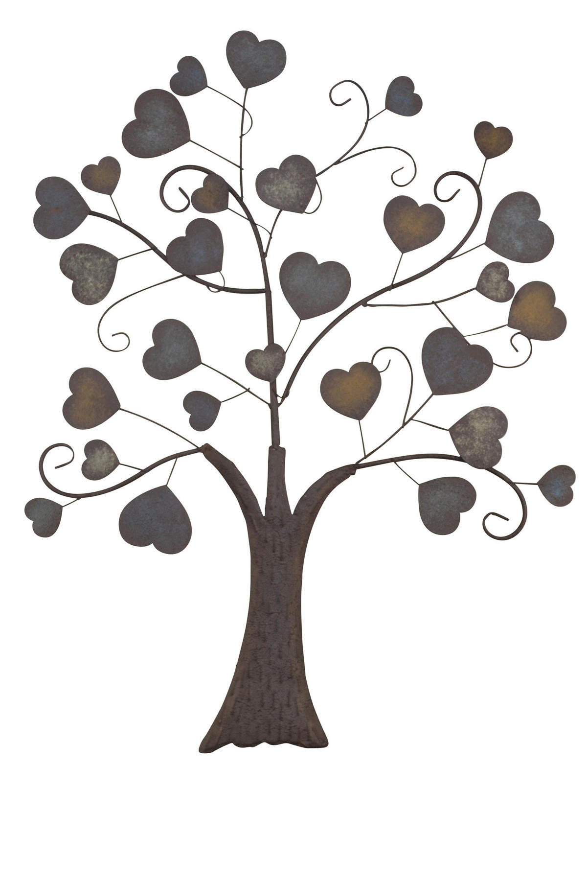 WANDDEKO Metall  - Dunkelbraun/Schwarz, Design, Metall (3/60/75cm) - MID.YOU