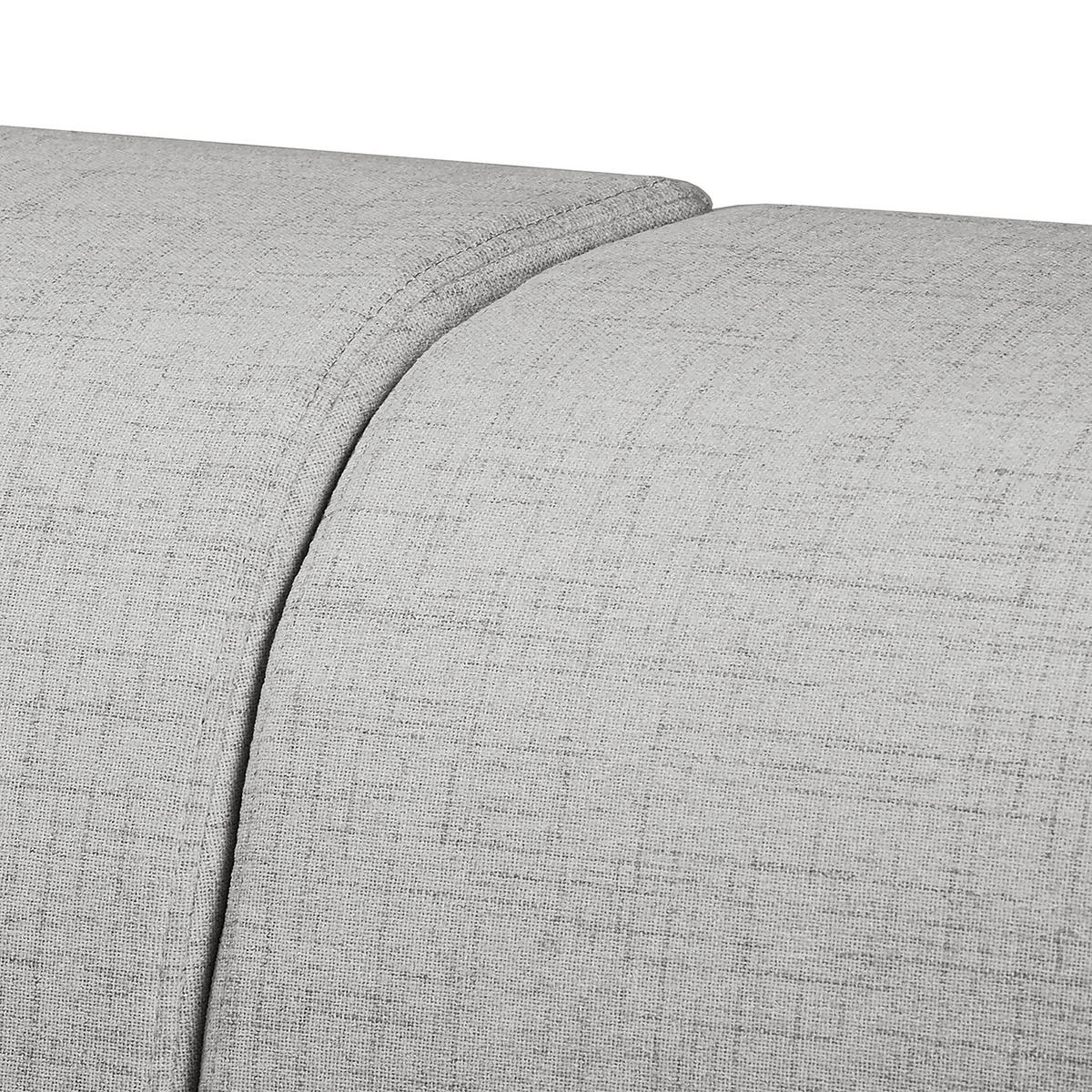 ECKSOFA Bella Grau Textilgeflecht  - Wengefarben/Grau, Design, Holz/Textil (257/174cm) - Livetastic