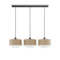 FÜGGŐLÁMPA 30/20/130 cm  - fehér/ekrü, Basics, műanyag/textil (30/20/130cm)