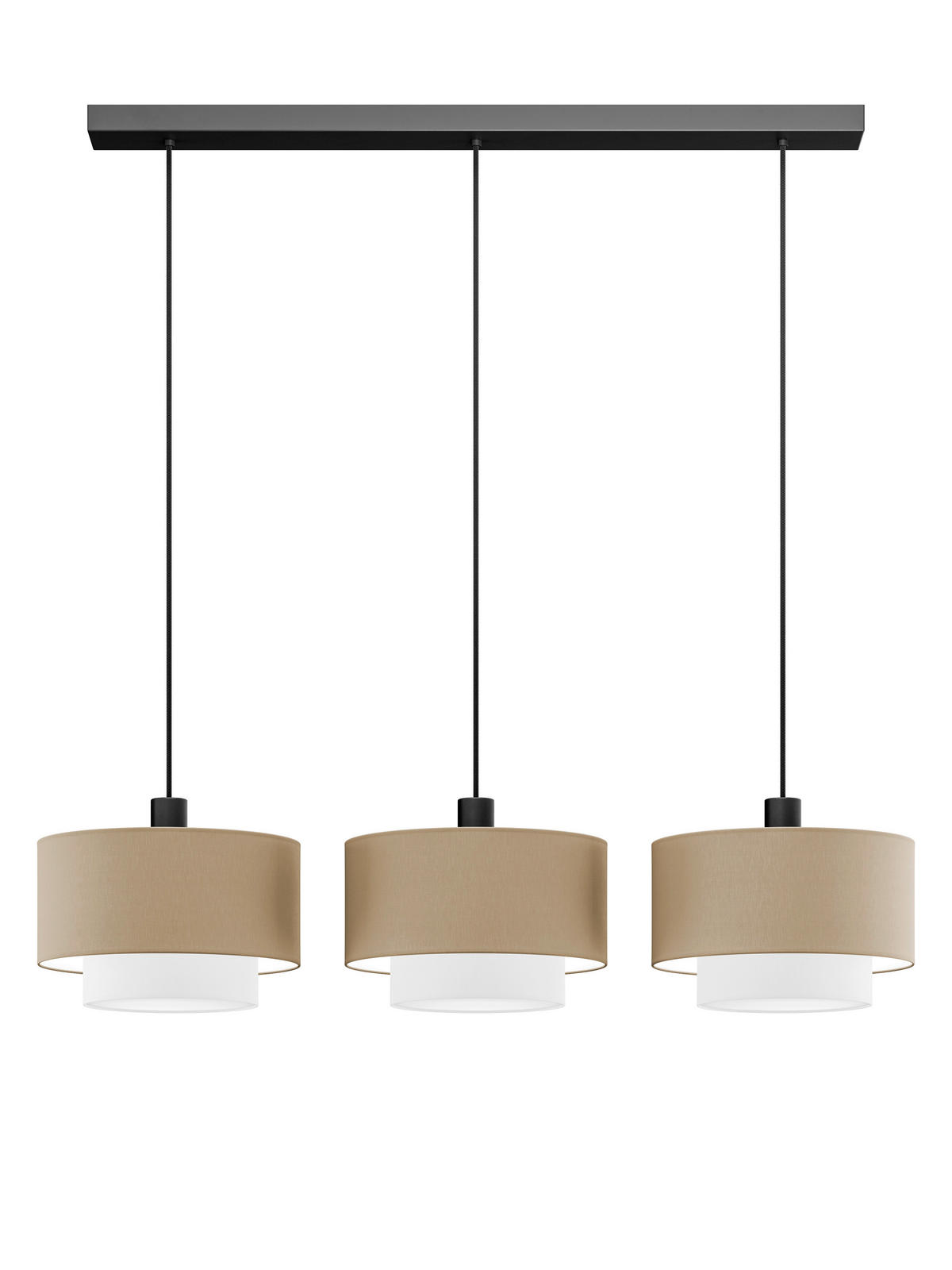 FÜGGŐLÁMPA 30/20/130 cm  - fehér/ekrü, Basics, műanyag/textil (30/20/130cm)