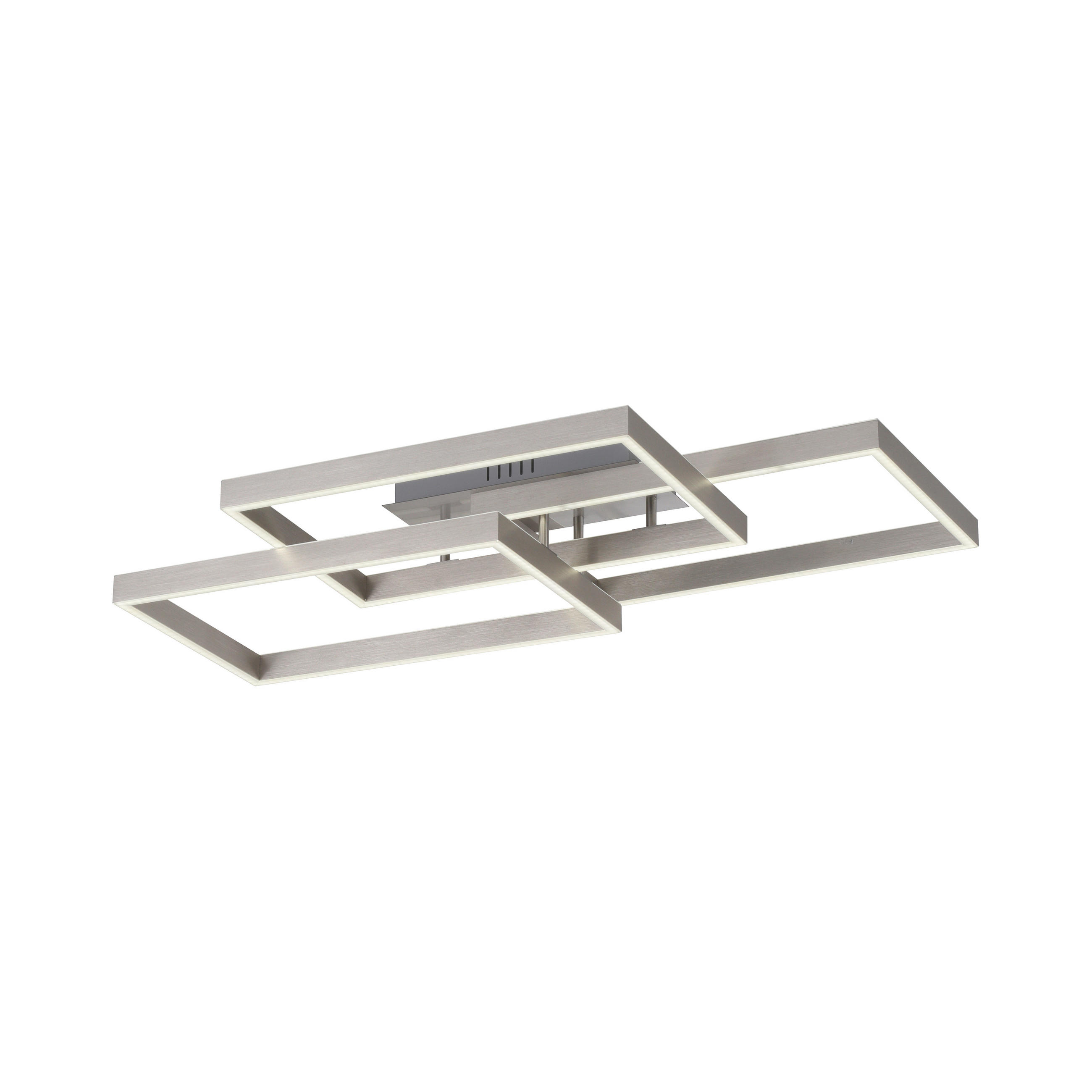 LED-DECKENLEUCHTE Paan 82/50/14 cm   - Edelstahlfarben, Design, Kunststoff/Metall (82/50/14cm) - Paul Neuhaus