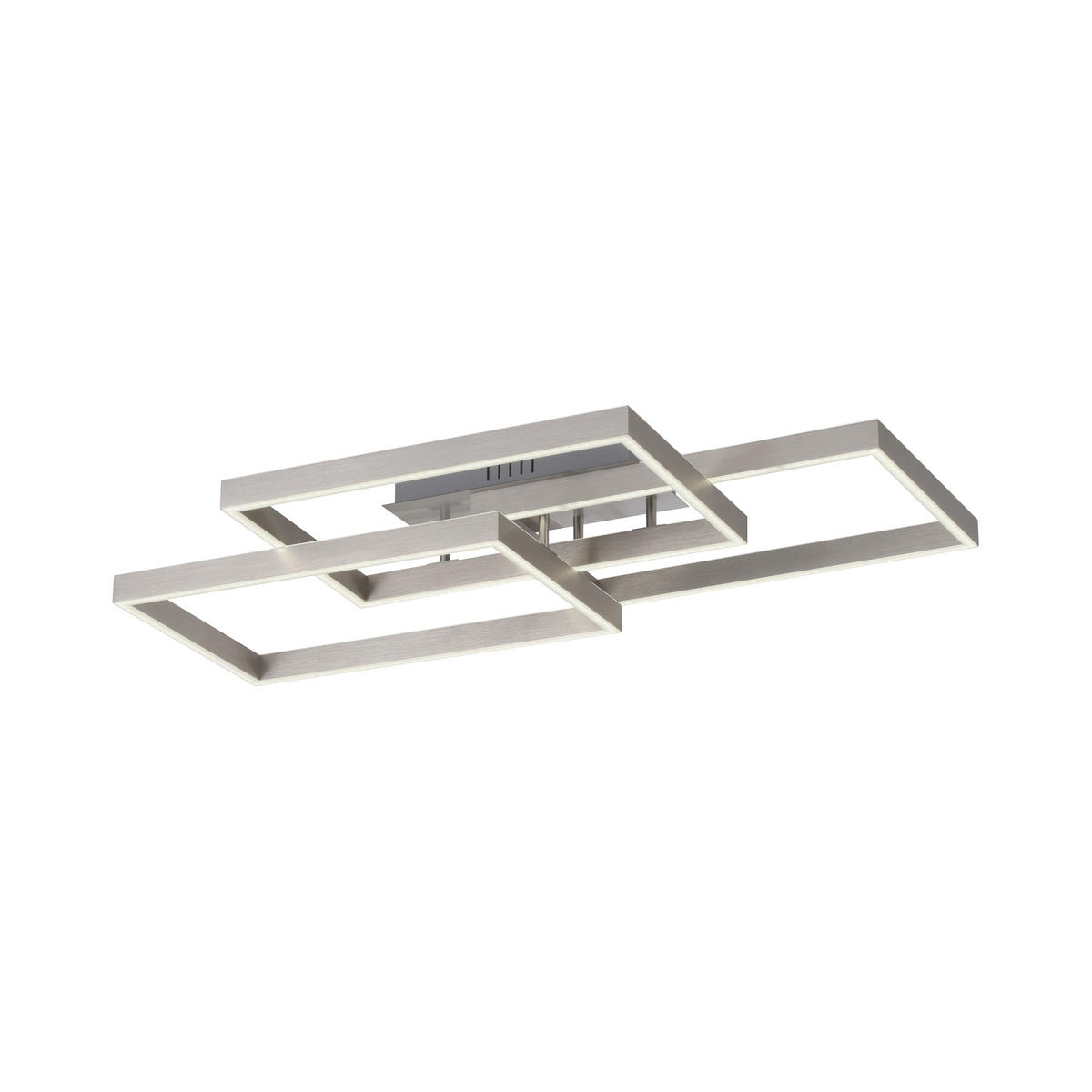 LED MENNYEZETI LÁMPA - nemesacélszínű, Design, műanyag/fém (82/50/14cm)