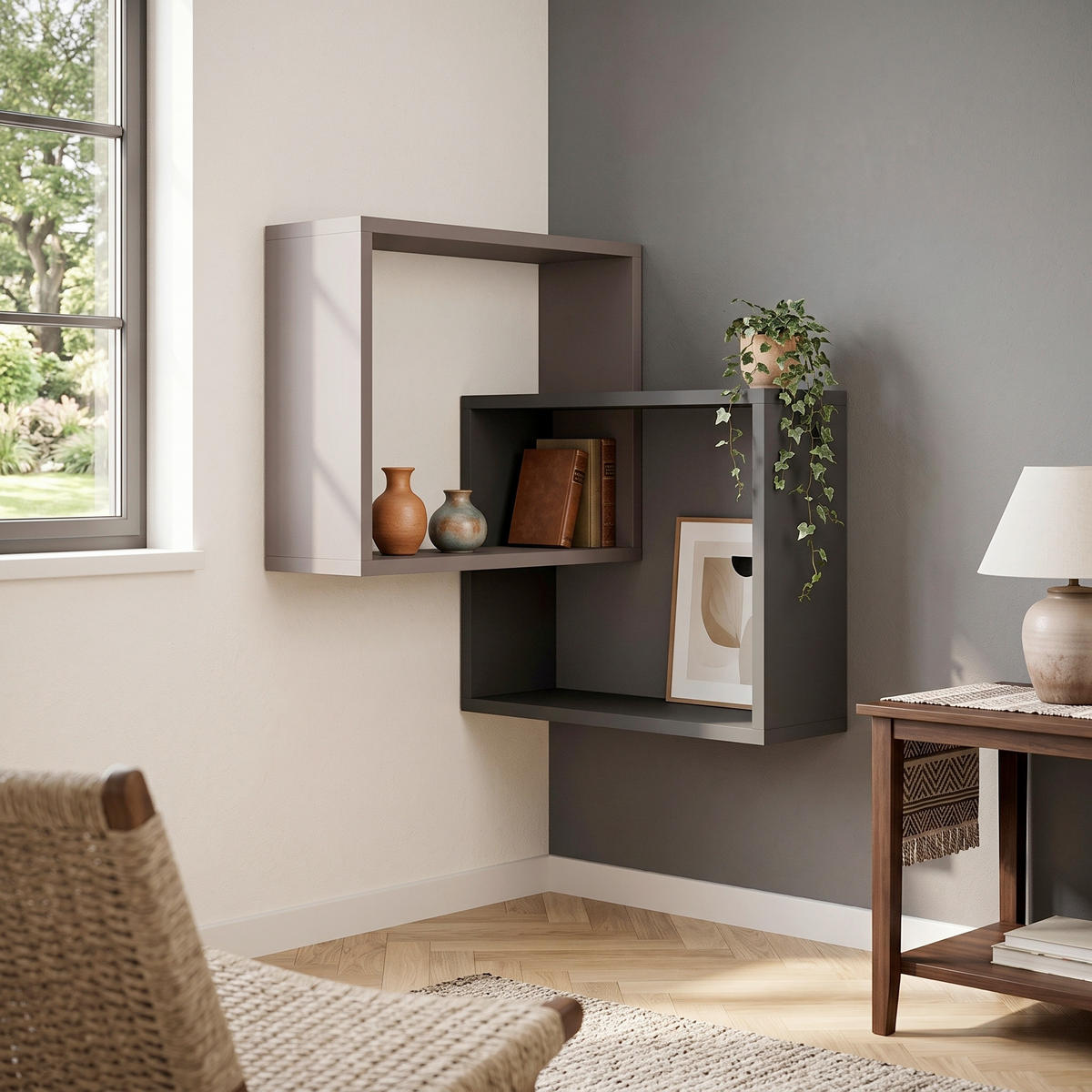 WANDBOARD60/68/20 cm Beige  - Beige, Design, Holzwerkstoff (60/68/20cm) - Livetastic