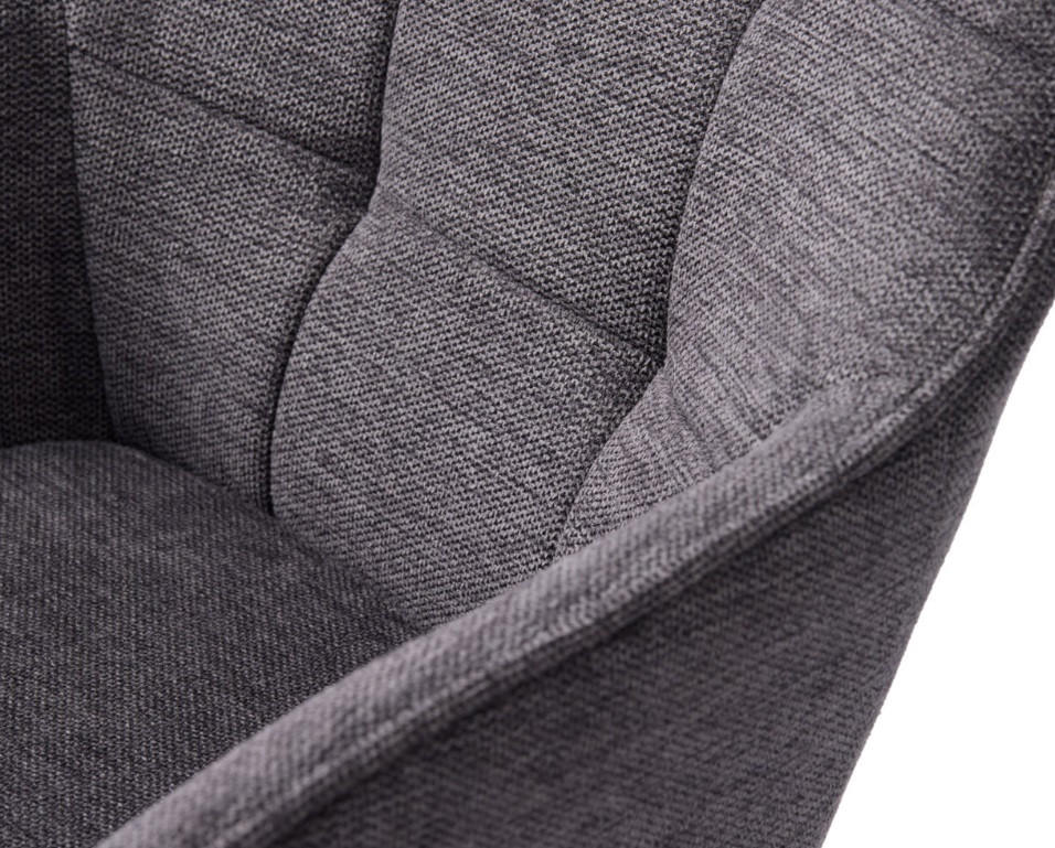 STOL MED ARMSTÖD flatväv  - mörkgrå/svart, Design, metall/textil (58/84/59cm) - Niels Andersson