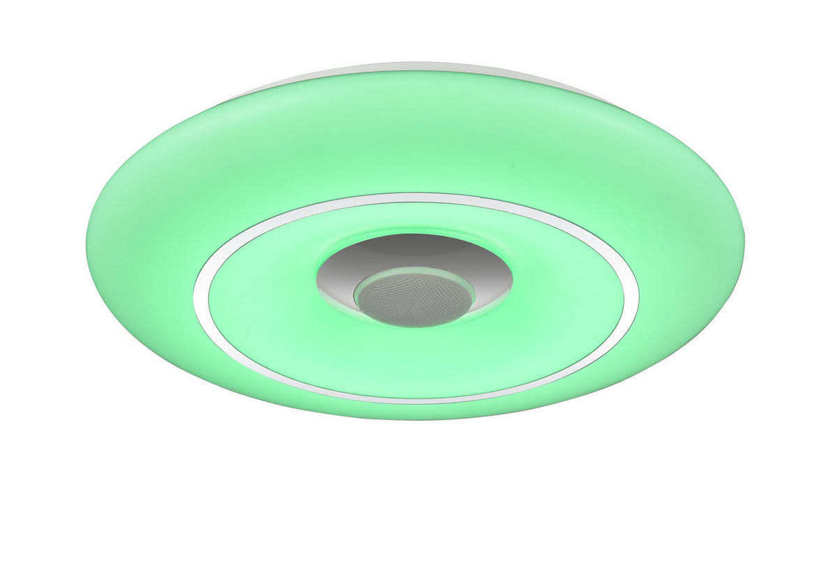STROPNÉ LED SVIETIDLO, 39/7 cm  - biela/chrómová, Lifestyle, kov/plast (39/7cm) - Novel
