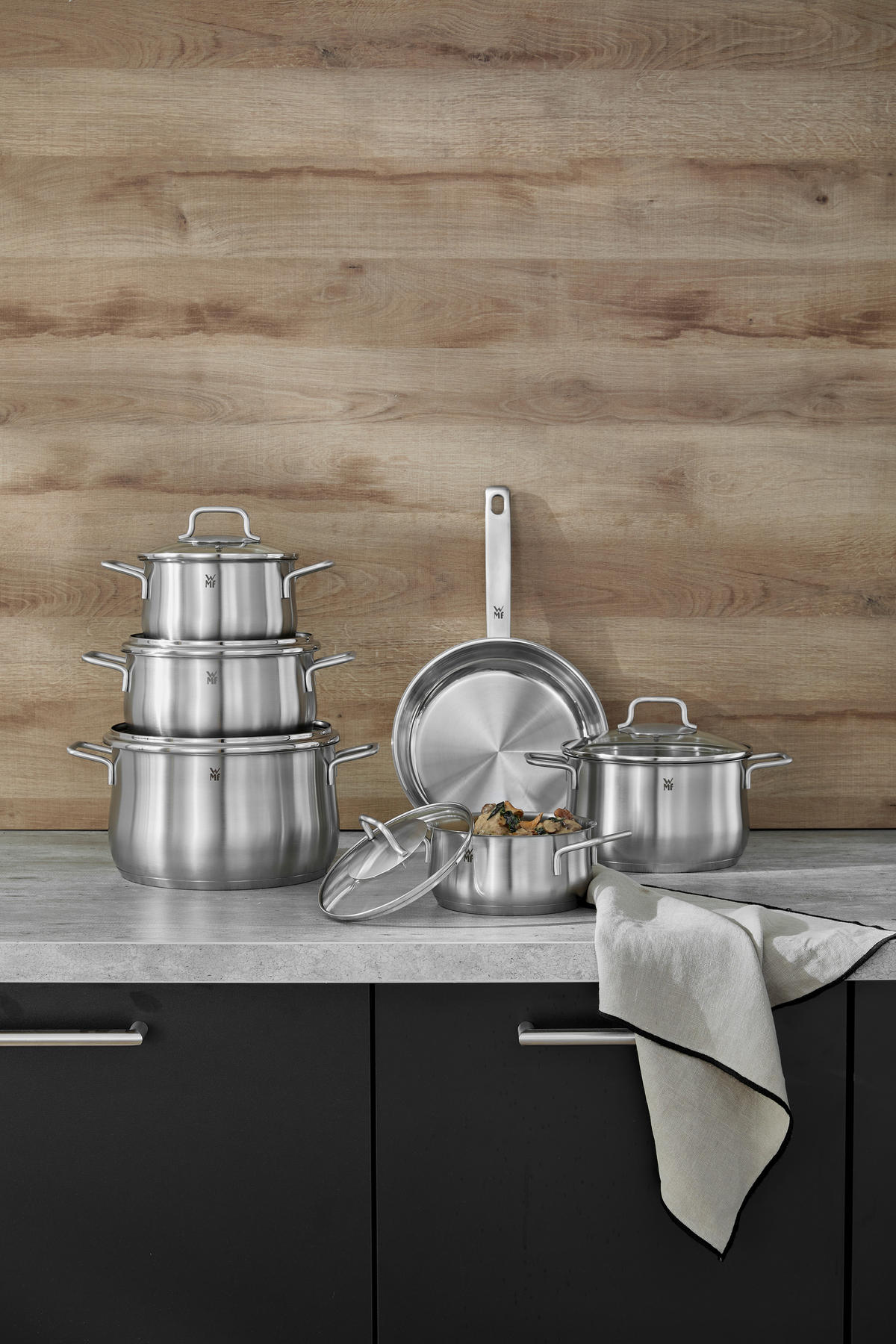 KOCHTOPFSET Brilliant 6-teilig  - Klar/Edelstahlfarben, Design, Glas/Metall - WMF