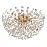 KRISTALL-DECKENLEUCHTE 60/32,5 cm   - Klar/Goldfarben, LIFESTYLE, Glas/Metall (60/32,5cm) - Globo