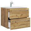 WASCHTISCHKOMBI  - Honigeiche/Weiß, MODERN, Keramik/Holzwerkstoff - MID.YOU