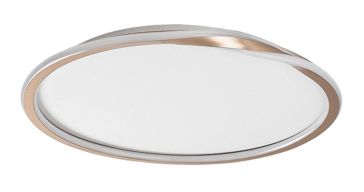 LED PLAFONJERA MATHIOLA  - bela/zlatna, Osnovno, metal/plastika (56/6cm)