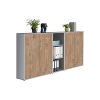 AKTENSCHRANK 213/114/33 cm  - Eichefarben/Grau, MODERN, Holzwerkstoff (213/114/33cm) - MID.YOU