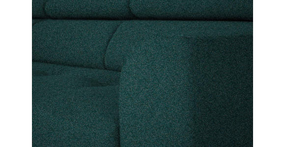 ECKSOFA in Struktur Petrol 205/280 cm - Petrol/Schwarz, Design, Textil/Metall (205/280cm) - Xora