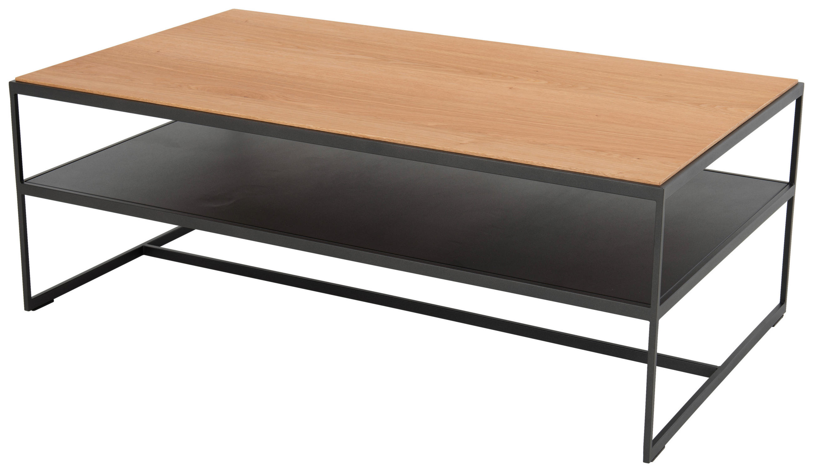 COUCHTISCH in Holz, Metall 115/65/42 cm  - Eichefarben/Anthrazit, Design, Holz/Metall (115/65/42cm) - Johann Jakob
