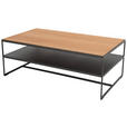COUCHTISCH in Holz, Metall 115/65/42 cm  - Eichefarben/Anthrazit, Design, Holz/Metall (115/65/42cm) - Johann Jakob