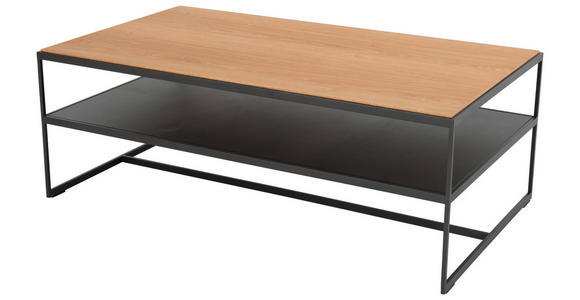 COUCHTISCH in Holz, Metall 115/65/42 cm - Eichefarben/Anthrazit, Design, Holz/Metall (115/65/42cm) - Johann Jakob