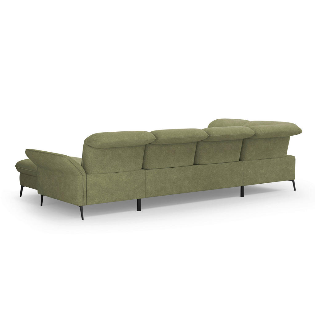 Thumbnail - Sit & More Wohnlandschaft, Hellgrün, Textil, 7-Sitzer, Ottomane links, U-Form, 359x231 cm, Goldenes M, Oeko-Tex® Standar...