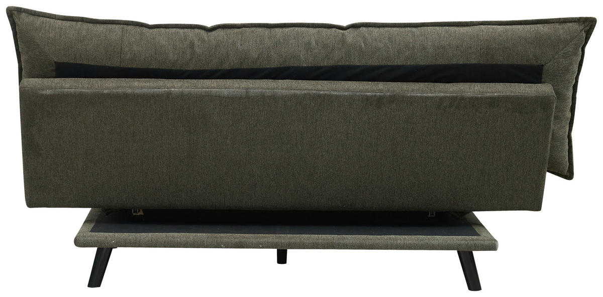 SCHLAFSOFA Webstoff Grün  - Schwarz/Grün, Design, Holz/Textil (196/83/82cm) - Ti'me