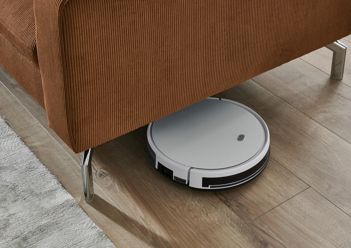 3-SITZER-SOFA Feincord Cognac  - Chromfarben/Cognac, Design, Textil/Metall (194/87/105cm) - Beldomo Style