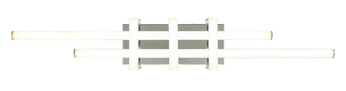 DECKENLEUCHTE 18 W    62/10,5/8 cm  - Chromfarben, Trend, Kunststoff/Metall (62/10,5/8cm) - Collett's Monde