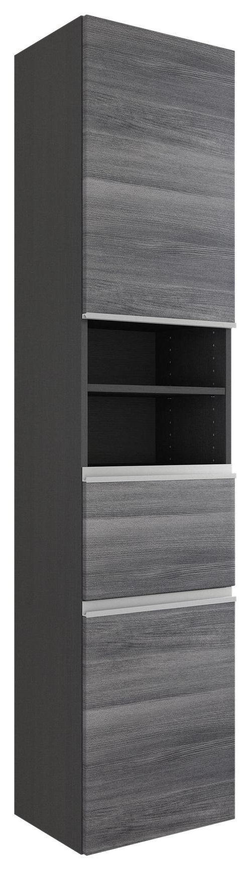 HOCHSCHRANK Silbereichenfarben - Silberfarben/Alufarben, Basics, Holzwerkstoff/Kunststoff (40/180/35cm) - MID.YOU