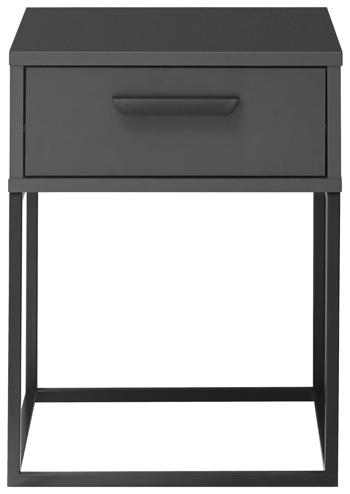 NACHTTISCH 40/52/38,5 cm  in Graphitfarben, Schwarz  - Schwarz/Graphitfarben, Modern, Holzwerkstoff/Kunststoff (40/52/38,5cm) - Livetastic