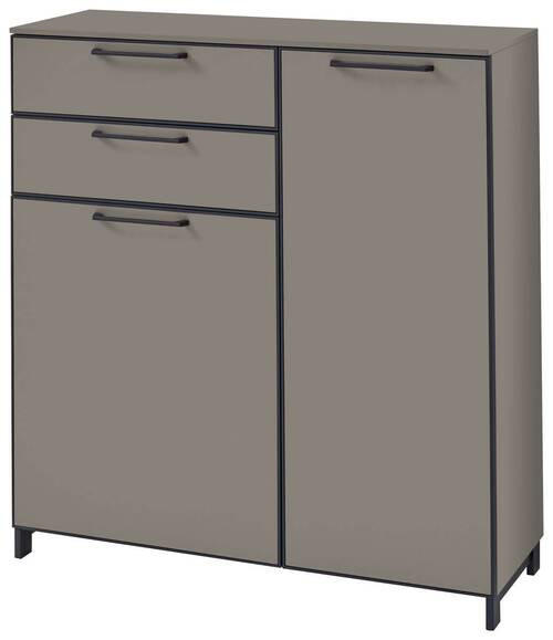 SCHUHSCHRANK 100/107/37 cm  - Fango/Anthrazit, Design, Holzwerkstoff/Metall (100/107/37cm) - Novel