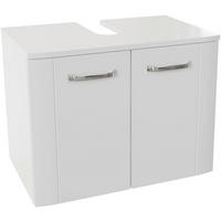 WASCHBECKENUNTERSCHRANK 60/46,6/38 cm  - Chromfarben/Weiß Hochglanz, MODERN, Holzwerkstoff/Metall (60/46,6/38cm) - Sadena