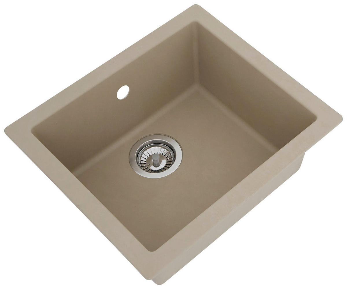 SPÜLE 1712OHIO50X44B  - Beige, Trend, Glas/Kunststoff (50/19/44cm) - Respekta