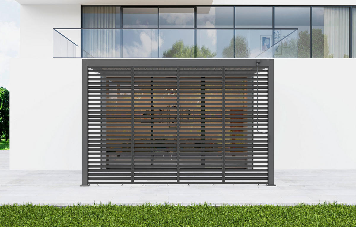 PERGOLA-SEITENTEIL 85/226/6 cm  - Anthrazit, Basics, Metall (85/226/6cm) - Gardenson