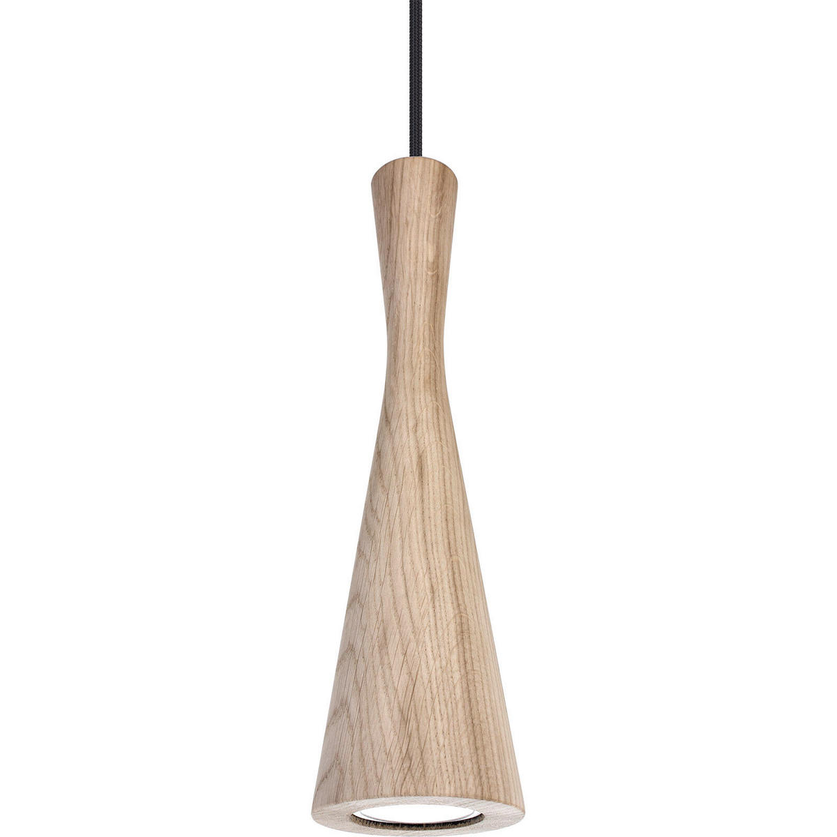 HÄNGELEUCHTE Vegas 10/90-140 cm  - Eichefarben/Schwarz, Natur, Holz (10/90-140cm)